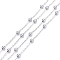 Tarnish Resistant 304 Stainless Steel Cable Chains, with 304 Stainless Steel Beads, Soldered, with Spool, Stainless Steel Color, Link: 1.5x1.2x0.2mm, Beads: 3mm, about 32.8 Feet(10m)/roll