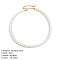 Elegant High-Quality Non-Fading Round Shell Pearl Beaded Heart Pendant Necklaces for Women, White, 16.54 inch(42cm)