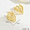 Fashionable Copper Plated Hollow C-shaped Clip-on Ear Cuff for Women
