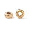 Ion Plating(IP) 304 Stainless Steel Beads, Disc/Flat Round, Real 18K Gold Plated, 4x2mm, Hole: 1.5mm
