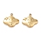 304 Stainless Steel Pendants, Cloud with Smiling Face Charm, Real 14K Gold Plated, 12.5x13.5x3mm, Hole: 1.4mm