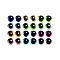 Glass Doll Craft Eyes Cabochons, for Doll Making, Flat Round, 16mm, 100pcs/bag