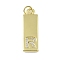 Brass Micro Pave Clear Cubic Zirconia Pendants, Cadmium Free & Nickel Free & Lead Free, Real 18K Gold Plated, Rectangle, Letter R, 23.5x7.5x2mm, Hole: 3mm