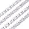 Tarnish Resistant 304 Stainless Steel Cobs Chain, Soldered, Stainless Steel Color, 6.5x6.5x0.5mm