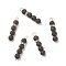 Round Natural Lava Rock Pendants, with Platinum Tone Brass Crystal Rhinestone, 33x6~7mm, Hole: 3mm