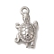 Anti-Tarnish 304 Stainless Steel Pendants, Tortoises Charm, Stainless Steel Color, 22.5x12x3.5mm, Hole: 2mm