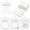 WADORN 120Pcs Jewelry Packaging Bag 120Pcs Jewelry Display Holder Cards, White Handmade with Love Display Clear Jewelry Pouch for Small Business Small Craft Packaging for Bracelet Necklace,White