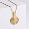 Vintage Punk Yin-yang Stainless Steel Pendant Necklaces for Men Women, Golden