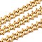 304 Stainless Steel Cable Chains, Ion Plating(IP), Unwelded, with Spool, Golden, 10x10.5x2.5mm