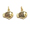 Brass Micro Pave Cubic Zirconia Pendants, Long-Lasting Plated, with Jump Rings, Fish, Golden, 12.5x11.5x3mm, Hole: 3mm