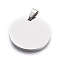 Tarnish Resistant 304 Stainless Steel Stamping Blank Tag Pendants, Flat Round, Stainless Steel Color, 30x2mm, Hole: 4.5x9mm