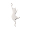 Anti-Tarnish 304 Stainless Steel Pendants, Laser Cut, Cat Charm, Stainless Steel Color, 28.5x10x1mm, Hole: 1.2mm