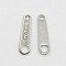 Tarnish Resistant 304 Stainless Steel Chain Tabs, Chain Extender Connectors, with Word S.Steel, Stainless Steel Color, 10x3x0.5mm, Hole: 1mm & 1.5mm