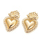 Alloy Pendants, Sacred Heart, Heart of Holy Flame, Golden, 40x25x3.5mm, Hole: 1.5mm