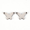 Non-Tarnish 201 Stainless Steel Pendants, Laser Cut, Butterfly, Stainless Steel Color, 8x12x1mm, Hole: 1mm