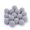 DIY Doll Craft, Polyester Pom Pom Ball, Round, Silver, 14~15mm
