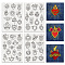 BENECREAT 4Sheets 50Pcs Heart Water Soluble Embroidery Stabilizers, Stick and Stitch Embroidery Paper with Heart Pattern, A4 Embroidery Stabilizers for Hand Sewing Lover Beginners