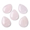 Natural Rose Quartz Pendants, Teardrop Charms, 35.5x25x8.5mm, Hole: 1mm