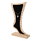 CHGCRAFT 1 Set Foot Anklet Display Stands Wooden Holder Foot Display Storage Showcase Stand for Ankle Jewellery Display for Ankle Jewellery Display, Black, 8.27×2.76×11.22 inch