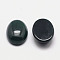 Natural Black Agate Cabochons, Dyed & Heated, Oval, Black, 18x13x6mm
