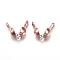 Ion Plating(IP) 304 Stainless Steel Bead Tips, Calotte Ends, Clamshell Knot Cover, Rose Gold, 7.5x4mm, Hole: 1.2mm