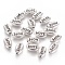 Tibetan Style Alloy Beads, Oval with Word Hope, Cadmium Free & Lead Free, Antique Silver, 10x6x3mm, Hole: 1mm
