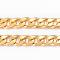 Ion Plating(IP) 304 Stainless Steel Cuban Link Chains, Chunky Curb Chains, Twisted Chains, Unwelded, with Spool, Golden, 5.5x3.8x1mm, about 65.61 Feet(20m)/roll
