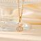 Brass Pave Clear Cubic Zirconia Gourd Shape Pendant Necklaces for Women, with Shell, Golden, 15.75 inch(40cm)