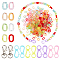 228pcs 12 style Transparent Acrylic Linking Rings, Quick Link Connectors, for Cable Chains Making, Alloy Swivel Lobster Claw Clasps, Mixed Color, Rings: about 15.5x11x6mm, Inner Diameter: 4.5x10.5mm, 8colors