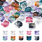 50Pcs 10 Colors Glass Beads, for Jewelry Making, Cat, Mixed Color, 12.5x14x6.5mm, Hole: 1mm, 5pcs/color