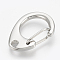 Tarnish Resistant 304 Stainless Steel Push Gate Snap Keychain Clasp Findings, teardrop, Stainless Steel Color, 24.5x19x3mm, Hole: 2.5x3mm