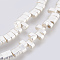Electroplated Synthetic Non-magnetic Hematite 2-Hole Beads Strands, Grade AA, Rectangle, Long-Lasting Plated, Frosted, Silver Plated, 4.5x2x2.5mm, Hole: 1mm, about 181pcs/strand, 16.30''(41.4cm)