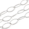 304 Stainless Steel Oval Link Chains, Soldered, with Spool, Stainless Steel Color, 20x9.5x1mm