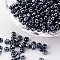 Glass Seed Beads, Opaque Colors Lustered, Round, Prussian Blue, 4mm, Hole: 1.5mm, about 1000pcs/100g