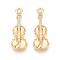 Alloy Pendants, Guitar, Golden, 23x8x3mm, Hole: 1.4mm