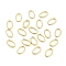 304 Stainless Steel Jump Rings, Closed Jump Rings, Oval, Real 18K Gold Plated, 5x8x0.8mm, Inner Diameter: 3.5x6.5mm