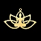 201 Stainless Steel Pendants, Laser Cut, Lotus with Yoga, Golden, 25x36.5x1mm, Hole: 1.6mm