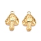 Ion Plating(IP) 304 Stainless Steel Pendants, Mushroom Charm, Real 18K Gold Plated, 23.5x15.5x4mm, Hole: 1.8mm