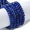 Dyed Natural Malaysia Jade Rondelle Beads Strands, Faceted, Dark Blue, 4x2~3mm, Hole: 1mm, about 110~115pcs/strand, 14 inch