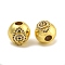 Rack Plating Brass Micro Pave Cubic Zirconia Beads, Long-Lasting Plated, Cadmium Free & Lead Free, Round, Real 18K Gold Plated, 11.5x11mm, Hole: 3.5mm