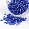 Transparent Colours Pearl Luster Plated Round Hole Glass Bugle Beads, Blue, 2~5x1.8~2mm, Hole: 0.8mm, about 12000pcs/450g