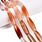 Natural Agate Beads Strands, Rice, PeachPuff, 39.5~41x11~15mm, Hole: 3mm, about 10pcs/strand, 15.35~16''(39~40cm)