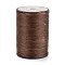 Flat Waxed Polyester Thread String, Micro Macrame Cord, for Leather Sewing Stitching, Saddle Brown, 0.8~0.9x0.3mm, about 109.36 Yards(100m)/Roll