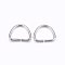 Tarnish Resistant 304 Stainless Steel D Rings, Buckle Clasps, For Webbing, Strapping Bags, Garment Accessories Findings, D Clasps, Stainless Steel Color, 12x15x1.5mm, Hole: 10x12mm