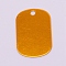 Aluminum Pendants, Stamping Blank Tag, Rectangle, Orange, 38x25.5x0.5mm, Hole: 3.5mm