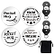 Flat Round Double-Sided Engraved Stainless Steel Commemorative Decision Maker Coin Set, Pocket Hug Coin, Inspirational Quote Coin, with Imitation Leather Keychain Storage Pouch, Smiling Face, 25x25x2mm