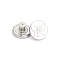 Alloy Button Pins for Jeans, Nautical Buttons, Garment Accessories, Round with Bowknot, Platinum, 20mm