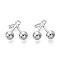 304 Stainless Steel Charms, Cherry, Anti-Tarnish, Stainless Steel Color, 11x11x4.5mm, Hole: 1mm