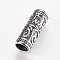 304 Stainless Steel Tube Beads, Column, Large Hole Beads, Antique Silver, 24x9mm, Hole: 7mm
