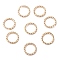 304 Stainless Steel Jump Rings, Open Jump Rings, Twisted, Real 24k Gold Plated, 18 Gauge, 8x1mm, Inner Diameter: 6mm